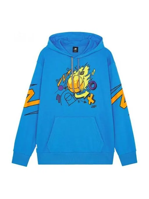 Толстовка New Balance Men's New Balance Funny Pattern Printing Knit Blue — изображение 1 из 4, синий