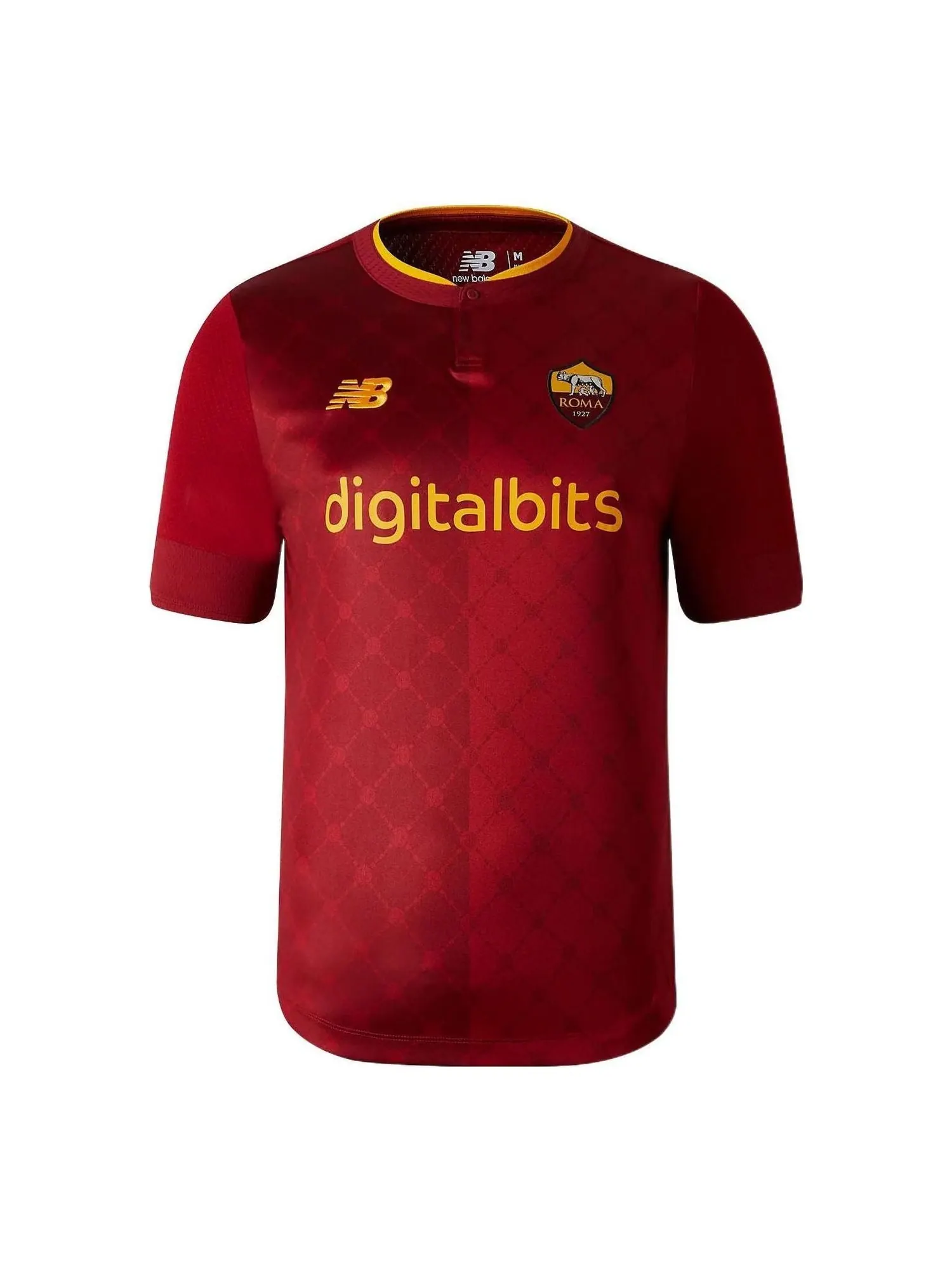 Домашняя футболка New Balance As Roma 22/23 — изображение 1 из 3, бордовый/желтый