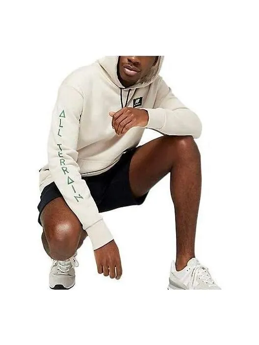 Толстовка с капюшоном New Balance — изображение 1 из 3, бежевый/черный