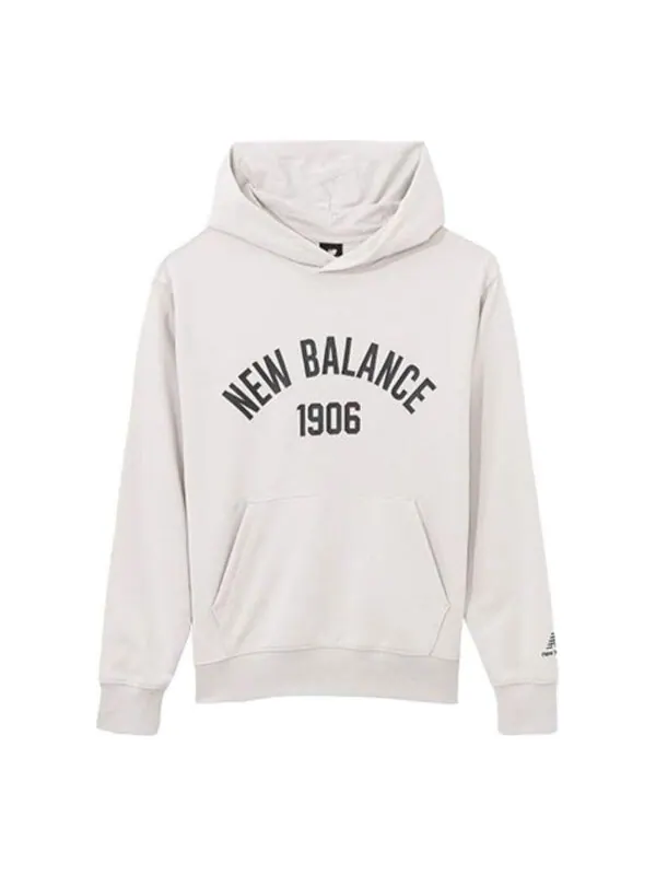 Толстовка с капюшоном University Hoodie Essentials New Balance — изображение 1 из 1, белый/черный