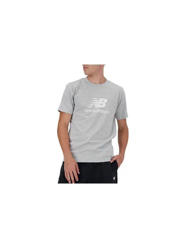 Футболка спортивная необходимые Футболка с логотипом New Balance — изображение 2 из 4, серый