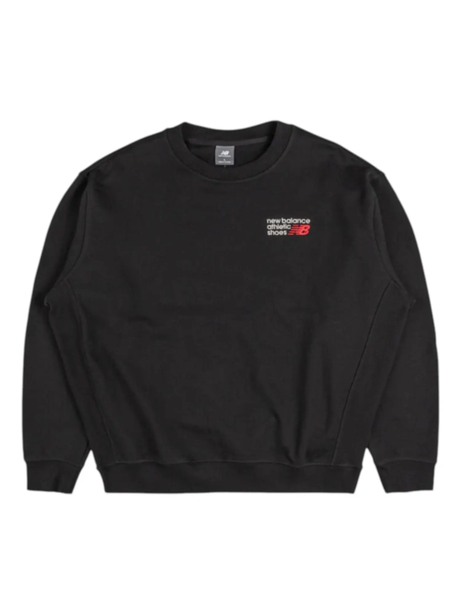 Свитер New Balance Athletics Premium Logo Crew Relaxed Fit Sweatshirt 'Black' — изображение 1 из 1, черный