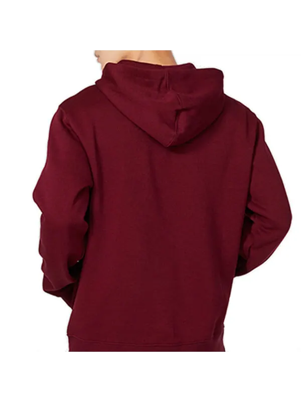 Толстовка New Balance Big logo Printed Sweatshirt Men Burgundy — изображение 4 из 4, винный красный