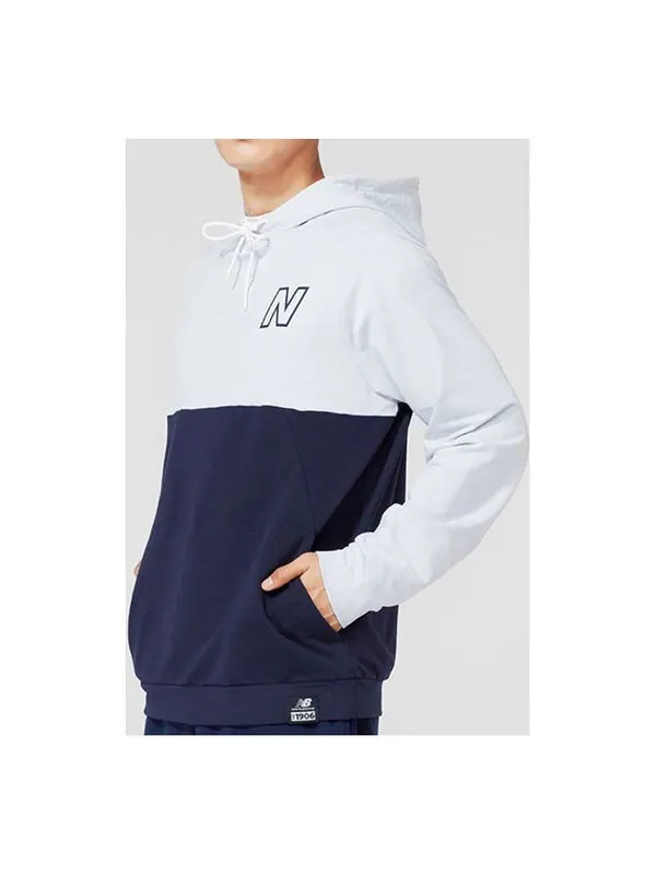 Толстовка New Balance Men's New Balance Athleisure Casual Sports Colorblock Blue White Splicing — изображение 1 из 2, мульти