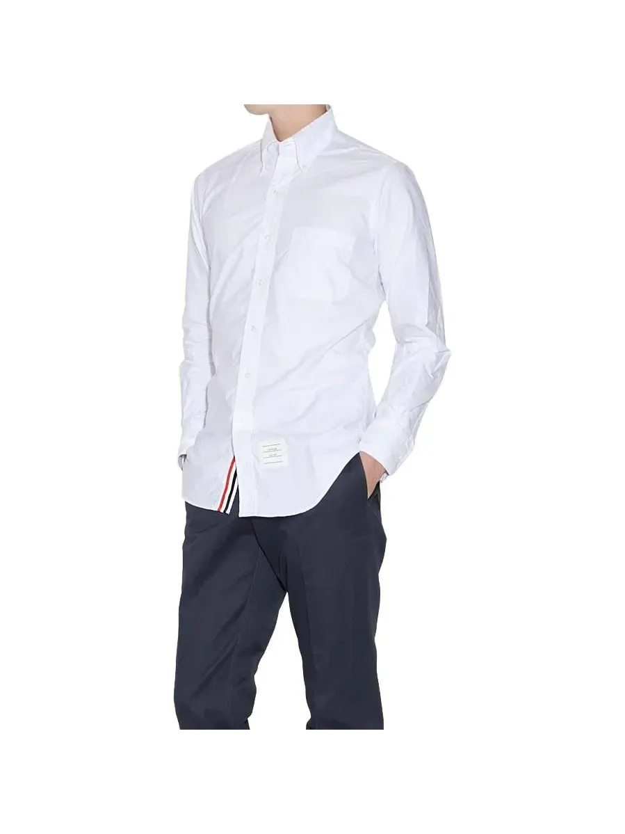 Рубашка THOM BROWNE Oxford — изображение 5 из 5, белый