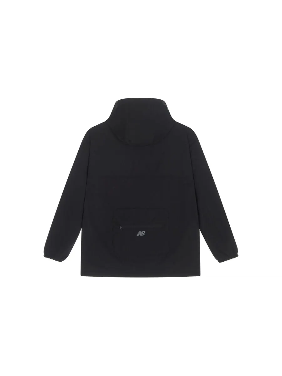 Куртка New Balance Woven Hooded Jacket 'Black' — изображение 2 из 8, черный