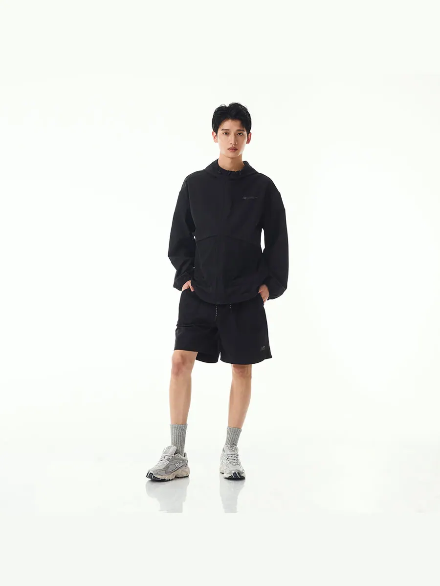 Куртка New Balance Woven Hooded Jacket 'Black' — изображение 5 из 8, черный
