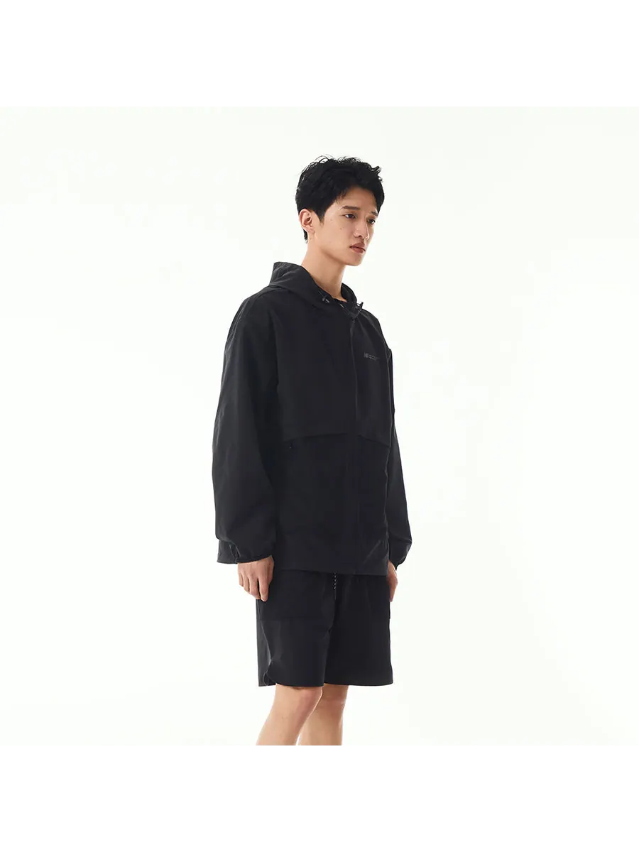 Куртка New Balance Woven Hooded Jacket 'Black' — изображение 7 из 8, черный