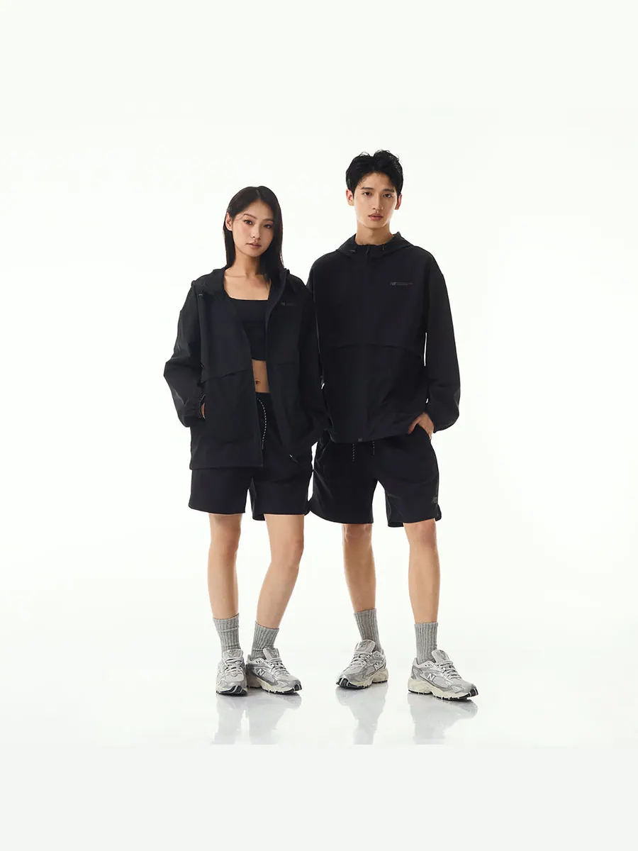Куртка New Balance Woven Hooded Jacket 'Black' — изображение 8 из 8, черный
