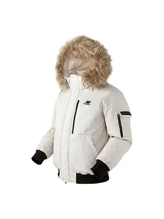 Куртка New Balance Patrol Down Jacket 'White Black' — изображение 1 из 3, белый