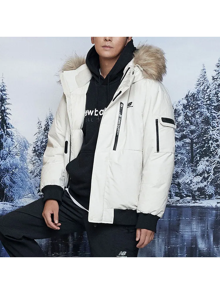 Куртка New Balance Patrol Down Jacket 'White Black' — изображение 3 из 3, белый