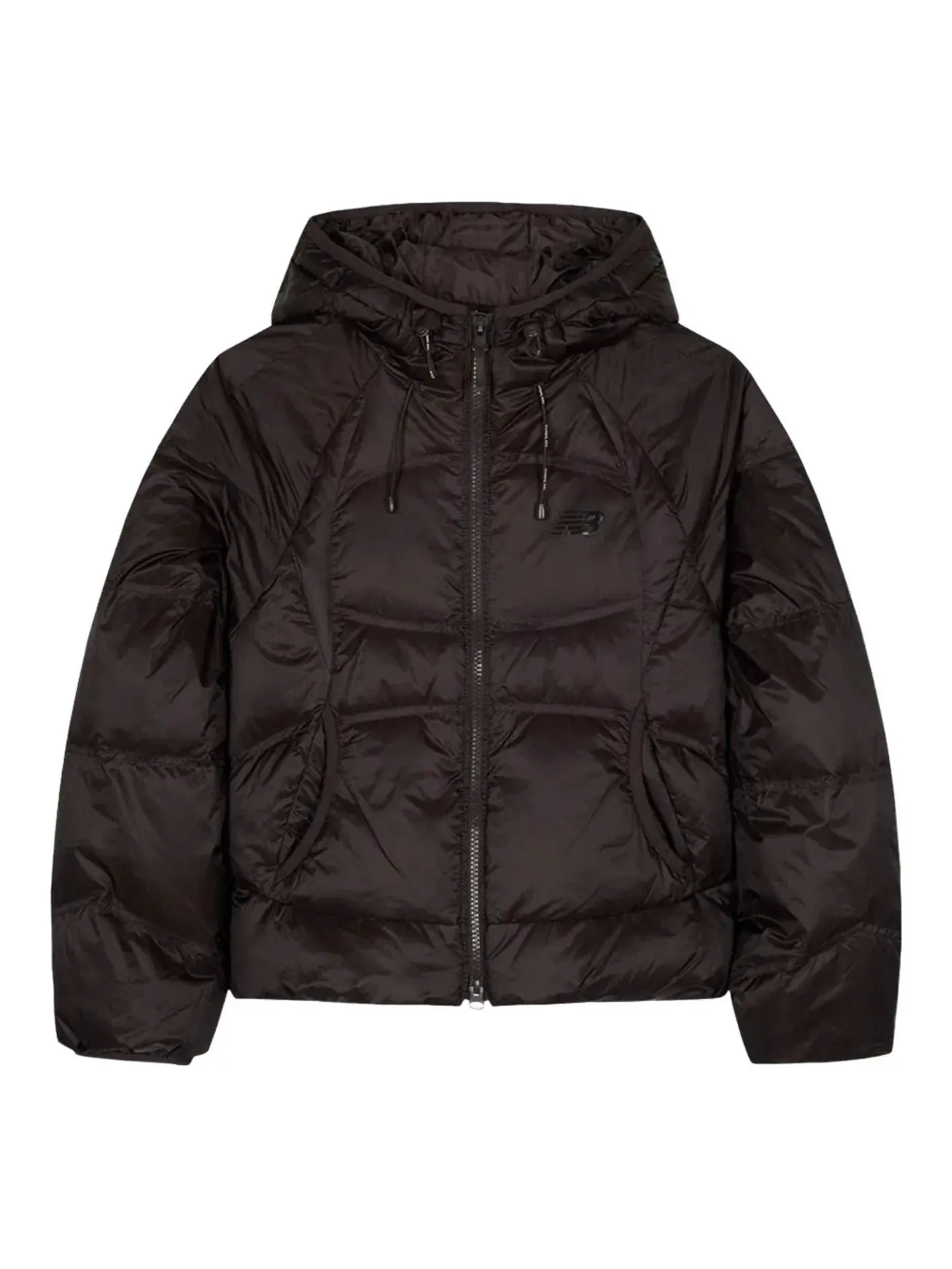 (WMNS) Пуховая куртка New Balance Flying Hooded Short Down Jacket, азиатский размер — изображение 1 из 1, коричневый