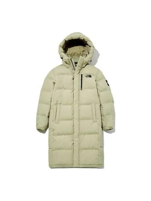 Куртка long down jacket 'beige' The North Face — изображение 1 из 3, бежевый