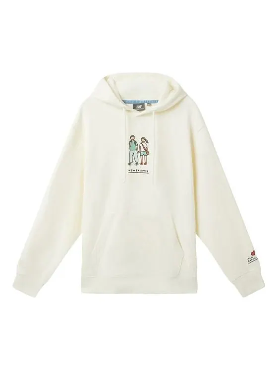 Худи New Balance x Zero Per Zero Printing Casual Sports Round Neck Hoodie 'White' — изображение 1 из 5, белый