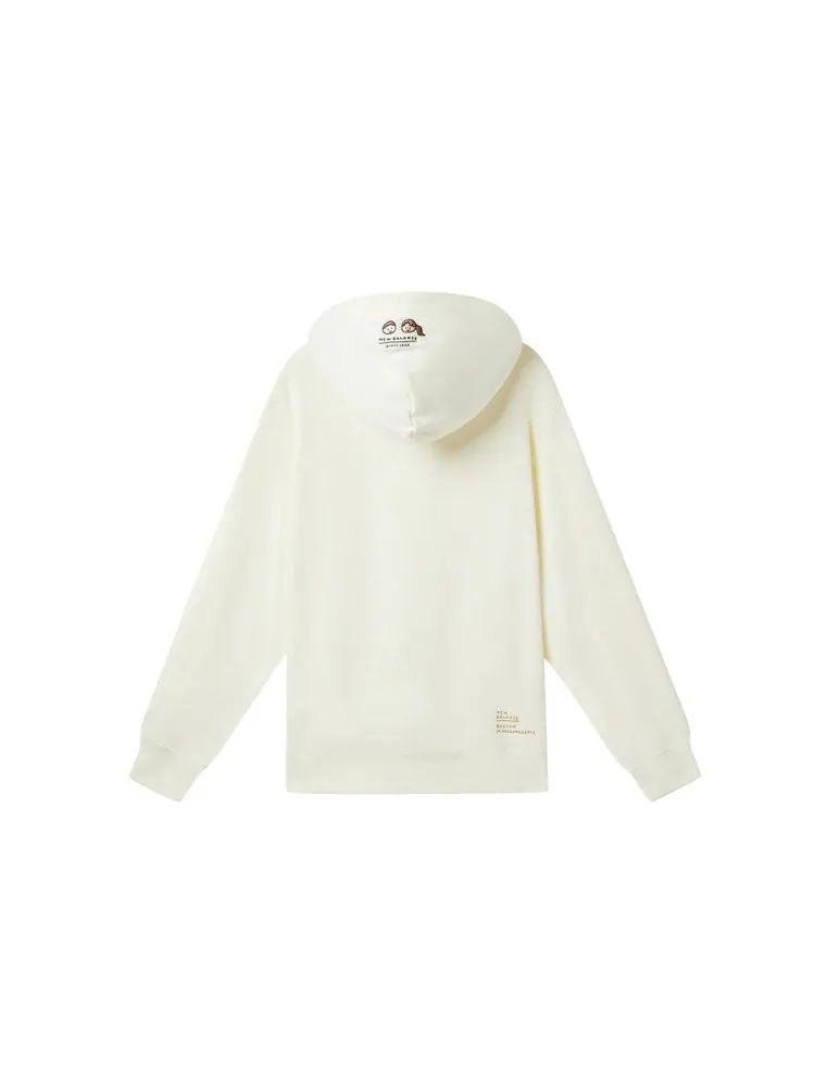 Худи New Balance x Zero Per Zero Printing Casual Sports Round Neck Hoodie 'White' — изображение 2 из 5, белый