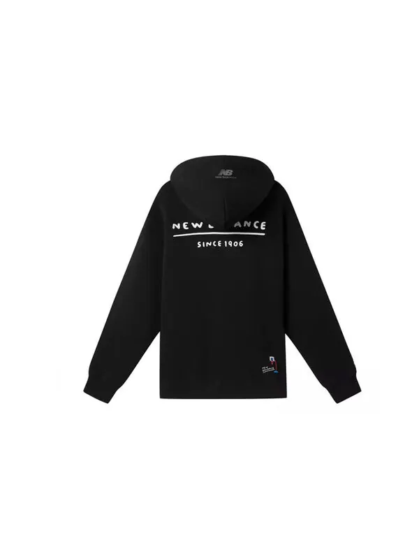 Толстовка с капюшоном x zero per zero с принтом баскетбола New Balance — изображение 2 из 2, черный/белый/красный