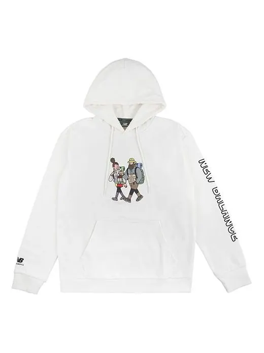 Худи New Balance x JHl Printing Graphic Hoodie 'White' — изображение 1 из 2, белый