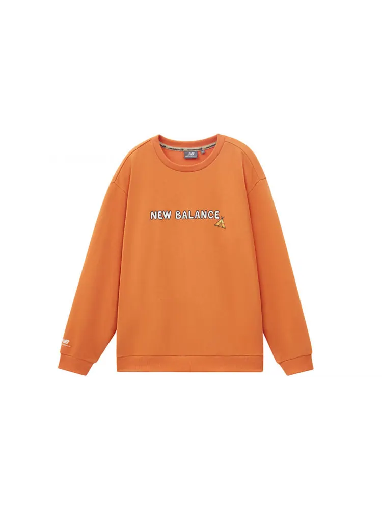 Свитер New Balance x JHI Casual Printing Graphic Sweatshirt 'Orange' — изображение 2 из 2, оранжевый
