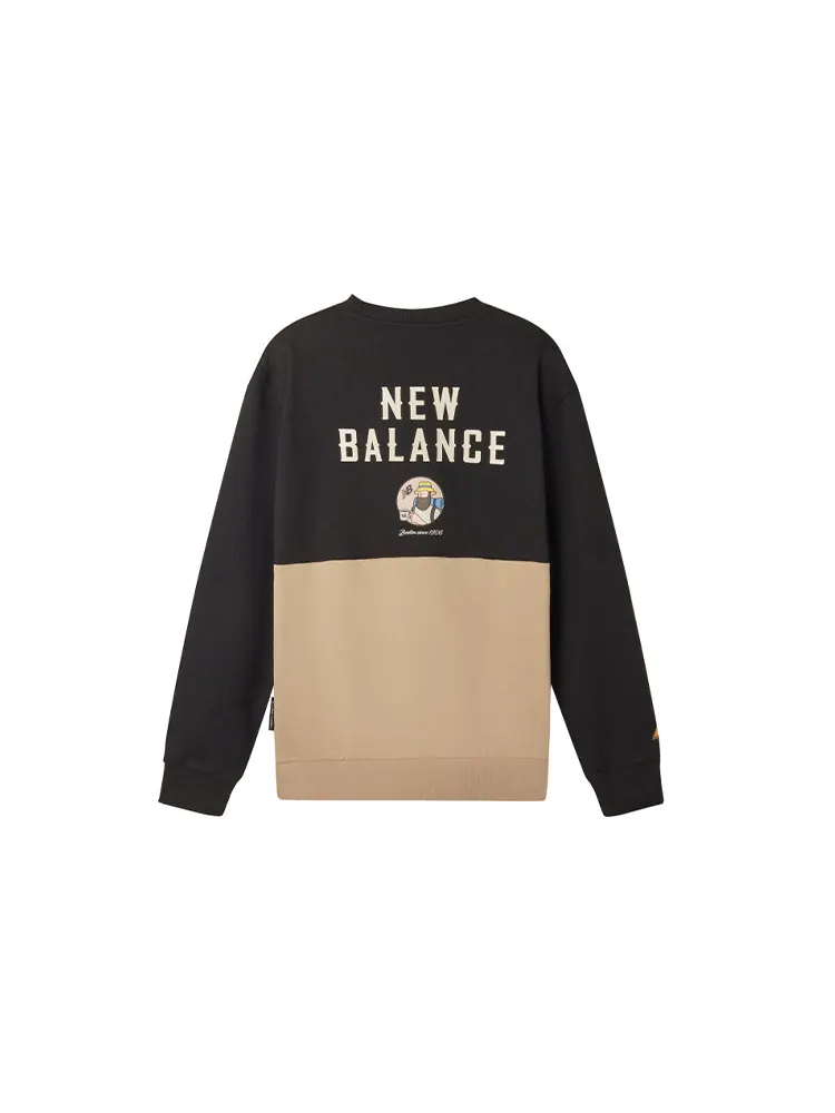 Свитер New Balance x JHI Athletics Crew Neck Pullover 'Black Beige' — изображение 2 из 2, черный