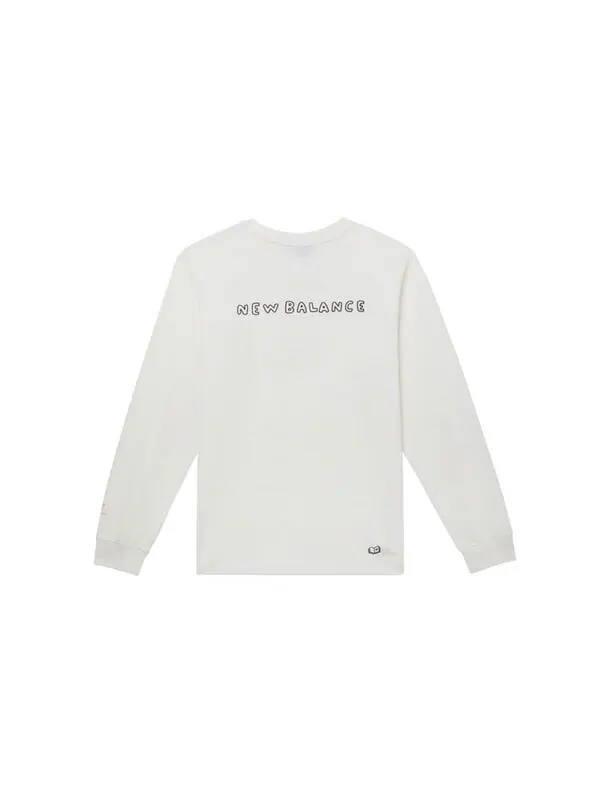 Топ x ноль на ноль круглый вырез New Balance — изображение 2 из 2, белый/черный