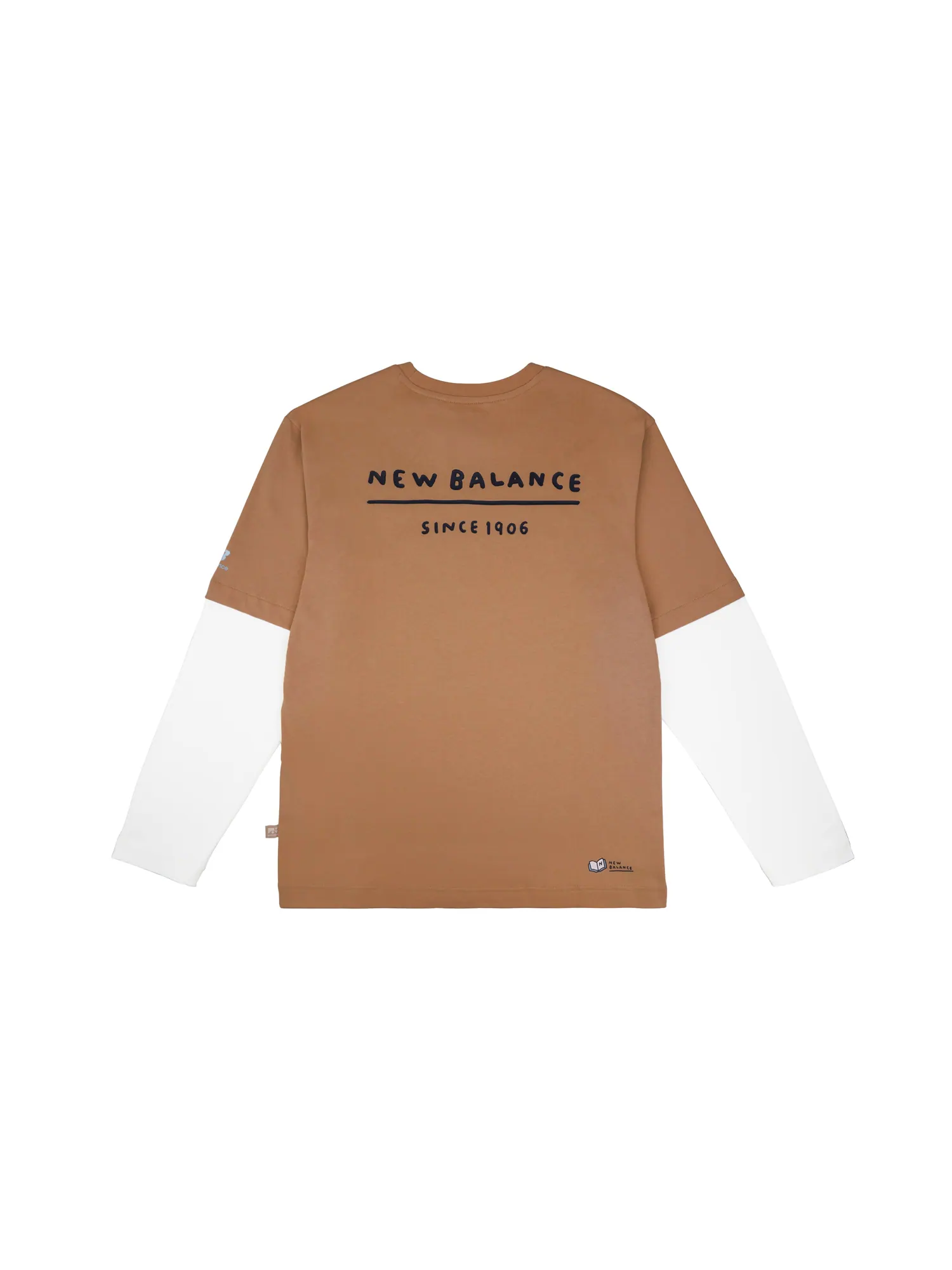 Футболка New Balance x Zero Per Zero Colorblock Long Sleeve Tee 'Brown White' NDA47013-BEI — изображение 2 из 2