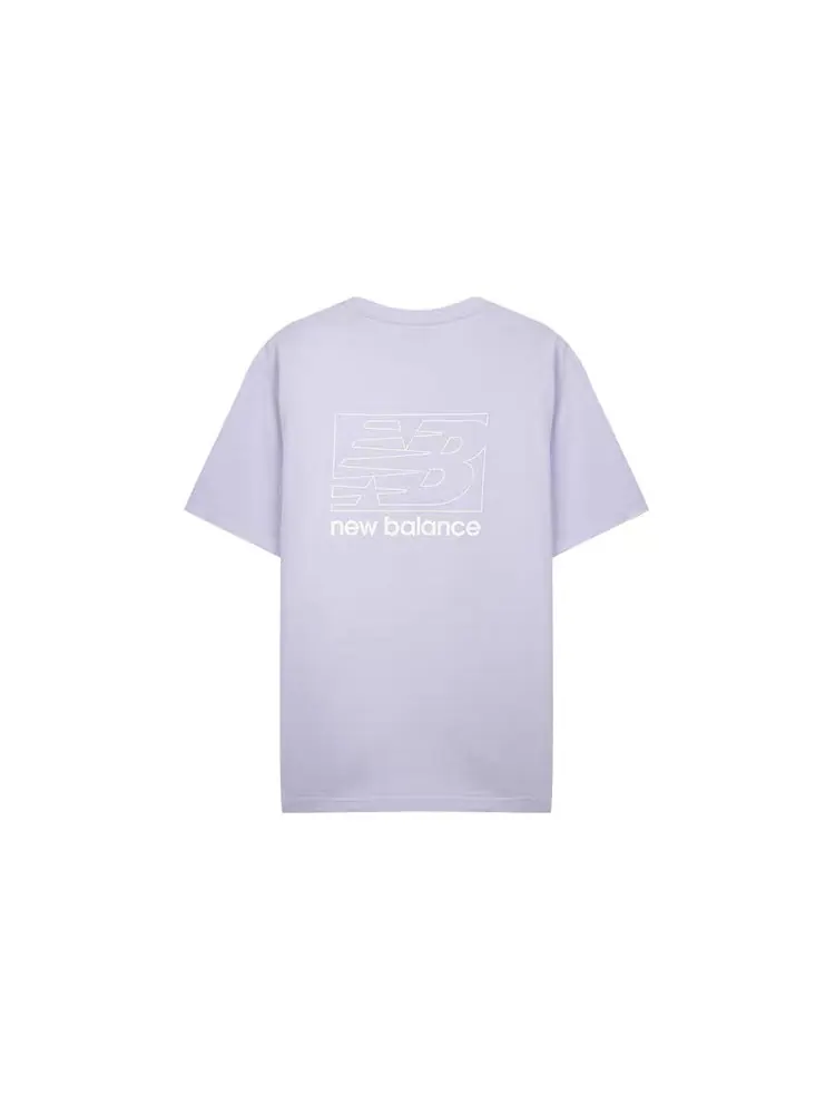 Футболка New Balance Minimalistic Loose Solid Color Short Sleeve Couple Style Purple — изображение 2 из 2, фиолетовый