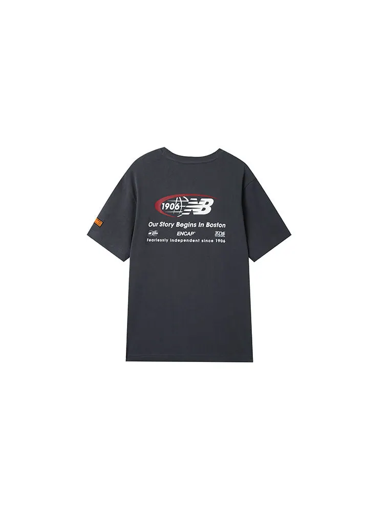 Футболка New Balance Essential T-Shirt 'Dark Grey' — изображение 2 из 2, серый