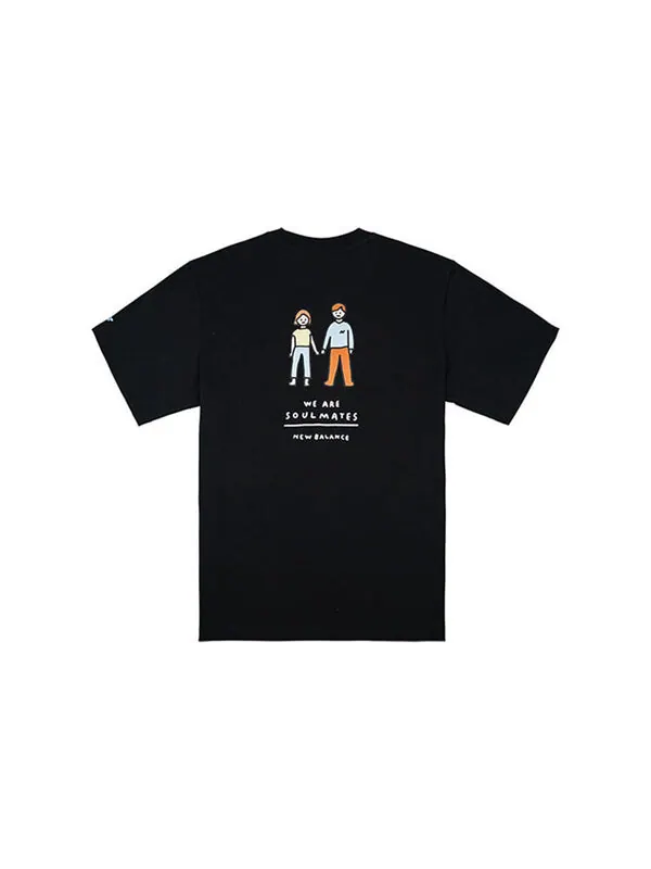 Футболка New Balance x ZERO PER ZERO T-Shirts 'Black' — изображение 2 из 2, черный