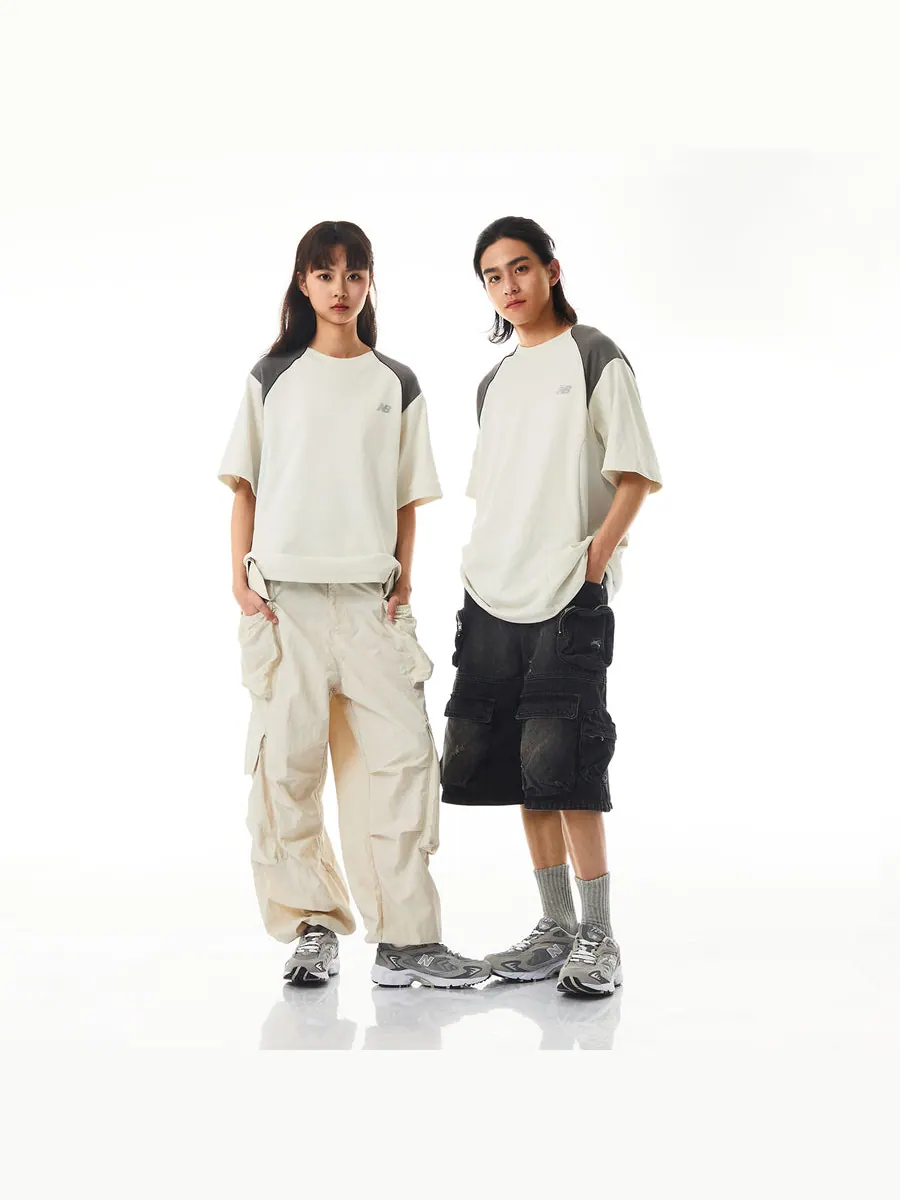 Футболка New Balance x LiangDong Color Block T-Shirt 'White' — изображение 6 из 7, белый