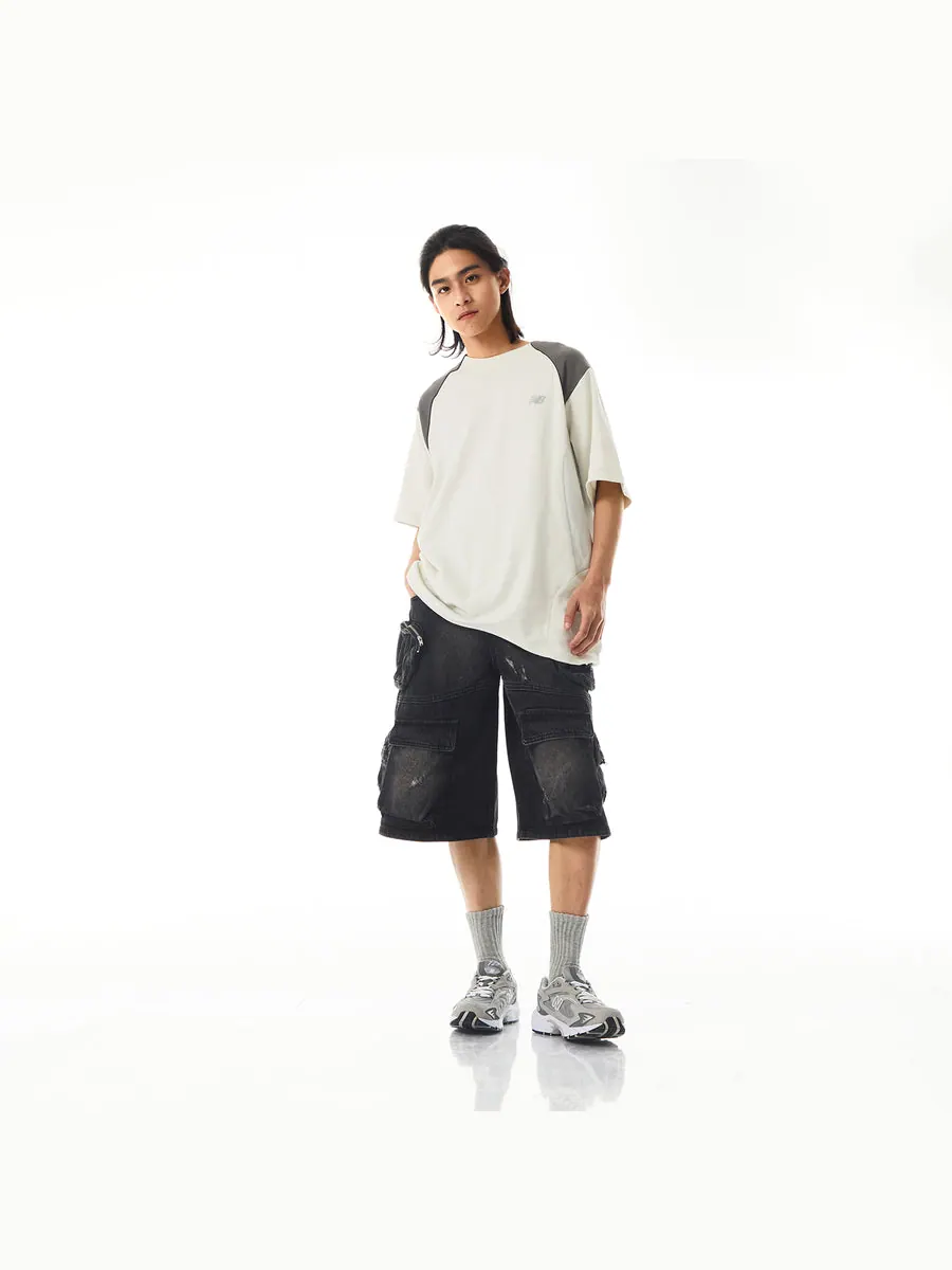 Футболка New Balance x LiangDong Color Block T-Shirt 'White' — изображение 7 из 7, белый