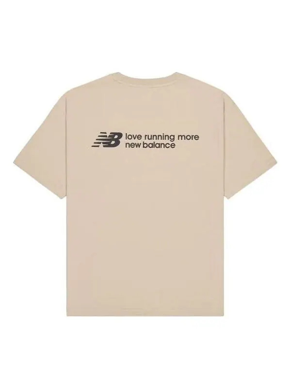 Футболка 'love running more' t-shirt 'brown' New Balance — изображение 1 из 2, коричневый