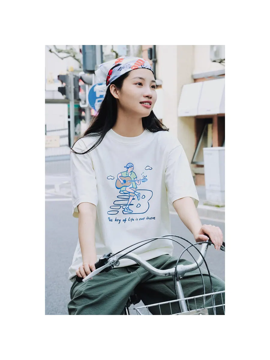 Футболка New Balance x PK Guitar Graphic T-Shirt 'Ivory' — изображение 5 из 11, белый