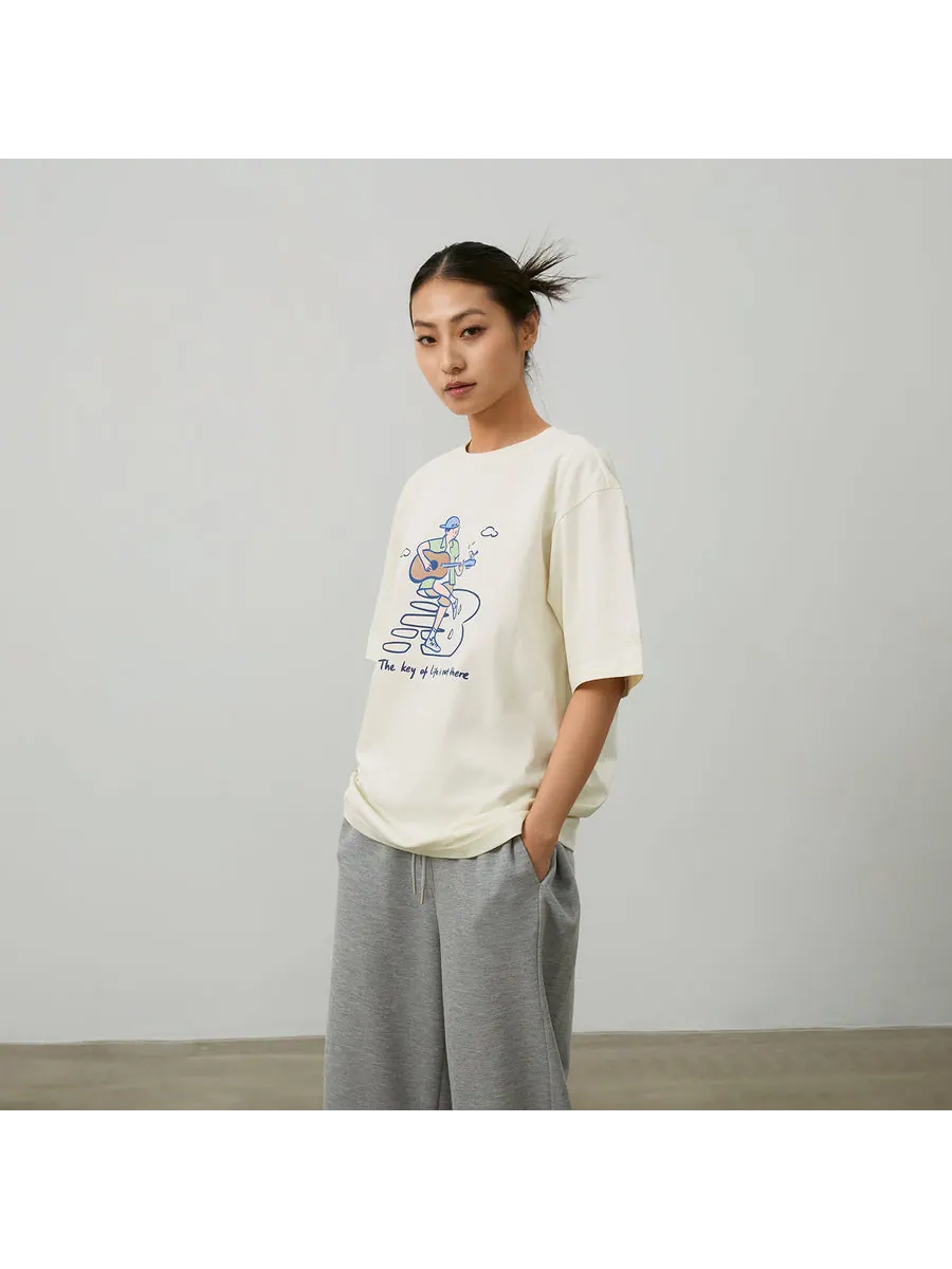 Футболка New Balance x PK Guitar Graphic T-Shirt 'Ivory' — изображение 9 из 11, белый