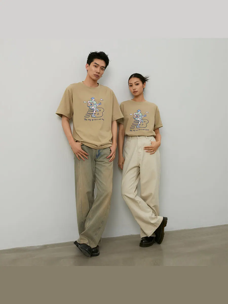 Футболка New Balance x PK Guitar Graphic T-Shirt 'Light Brown' — изображение 7 из 9, бежевый