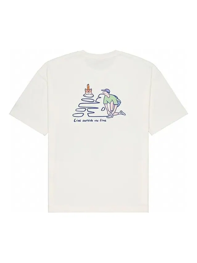 Футболка New Balance Illustration T-shirt 'White' — изображение 1 из 2, белый