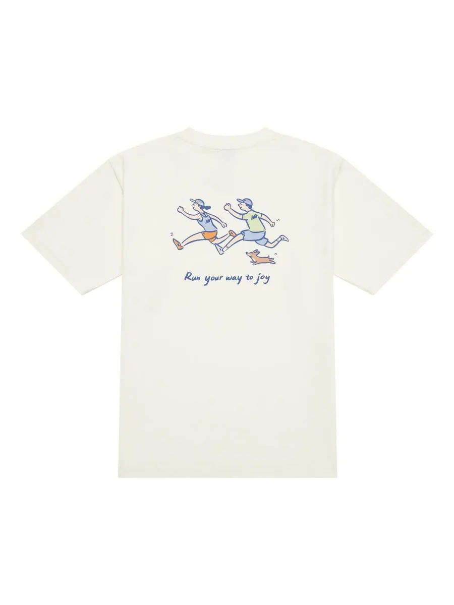 Футболка New Balance Running Duo Graphic T-Shirt 'Ivory' — изображение 1 из 14, белый