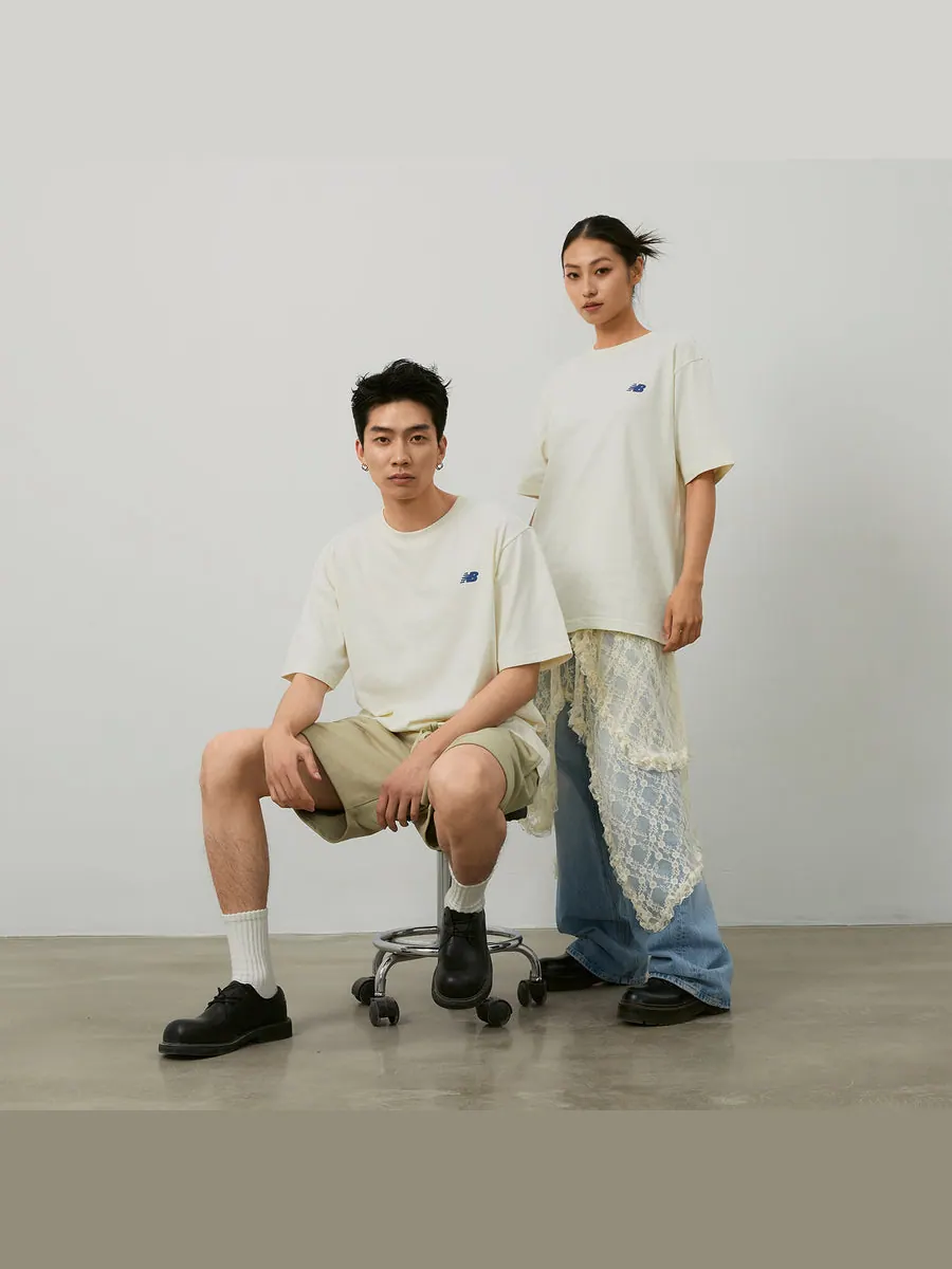 Футболка New Balance Running Duo Graphic T-Shirt 'Ivory' — изображение 12 из 14, белый