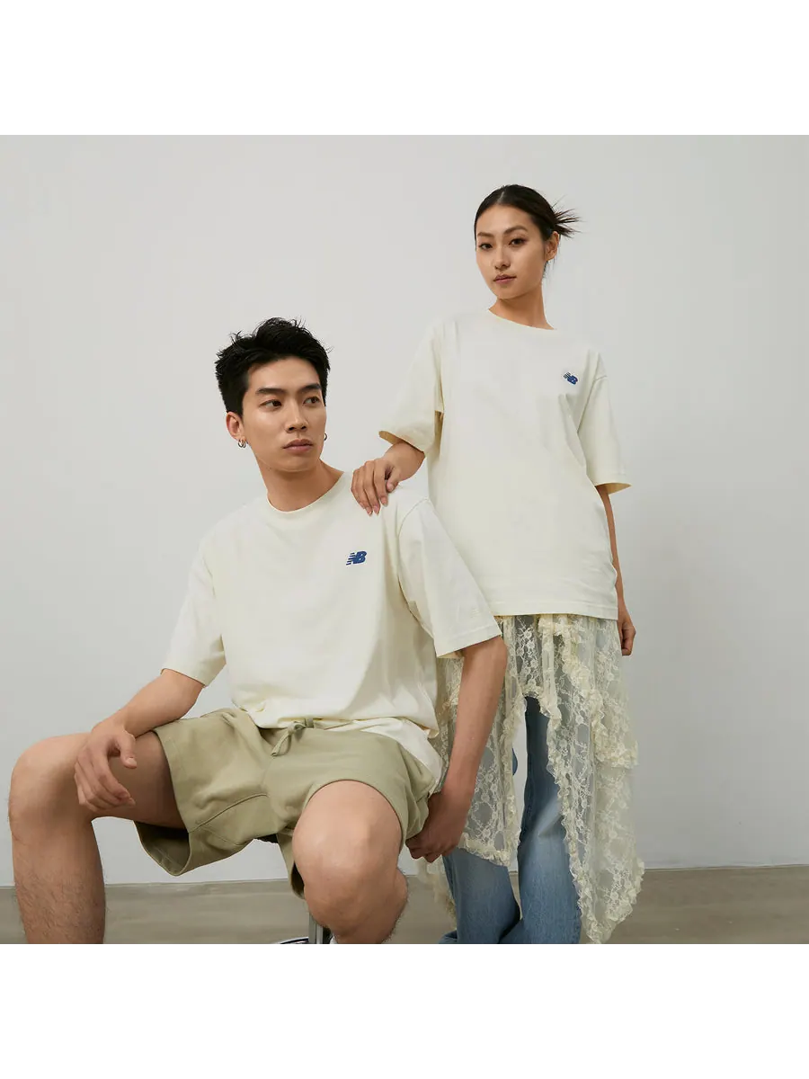 Футболка New Balance Running Duo Graphic T-Shirt 'Ivory' — изображение 13 из 14, белый