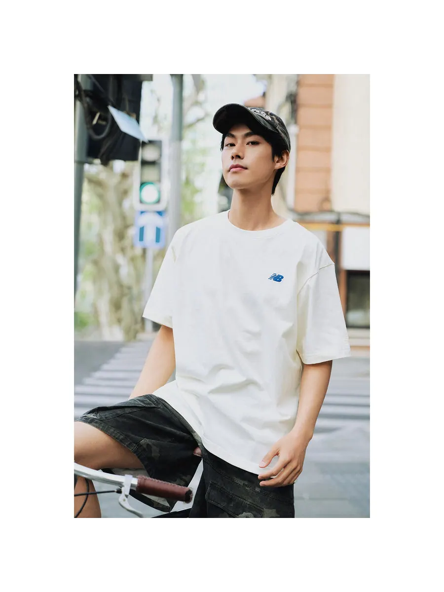 Футболка New Balance Running Duo Graphic T-Shirt 'Ivory' — изображение 4 из 14, белый