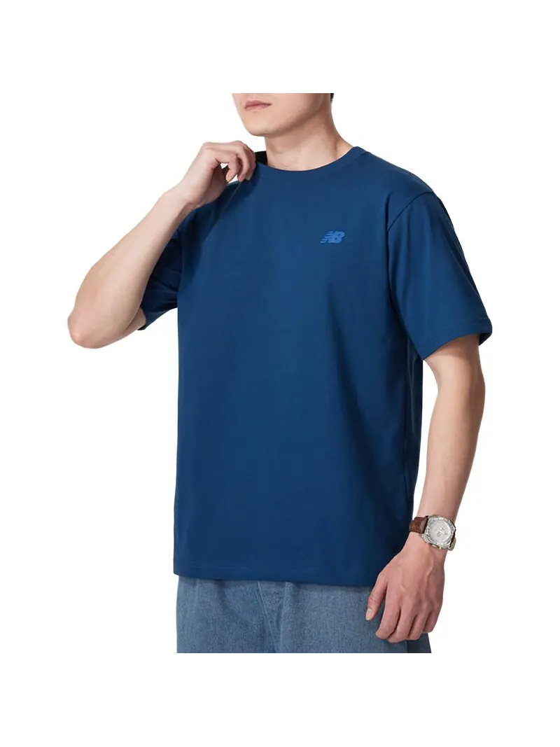 Футболка New Balance Wave Club T-shirt 'Blue' — изображение 3 из 3, синий