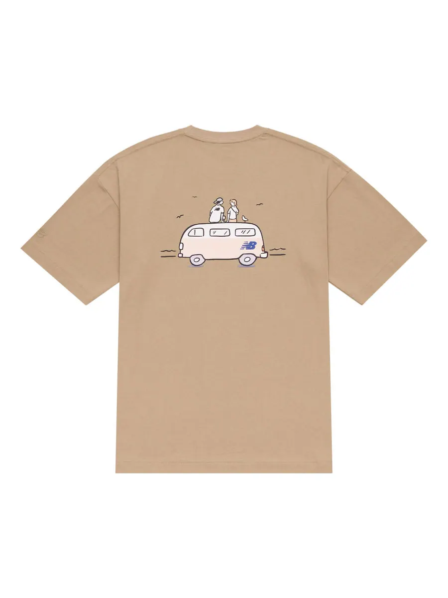 Футболка New Balance x PK Graphic T-shirt 'Light Beige' — изображение 1 из 8, бежевый