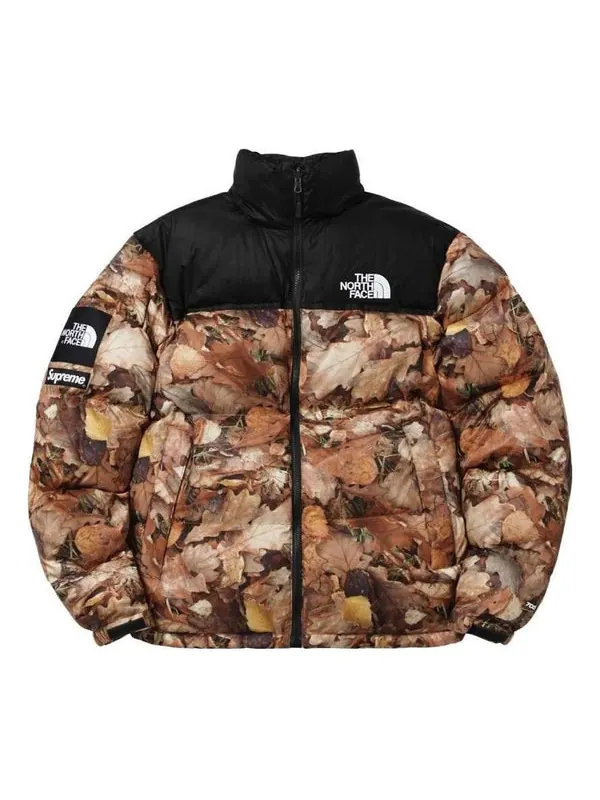 Куртка x the north face nuptse 'leaves' Supreme — изображение 1 из 1, желтый/мульти
