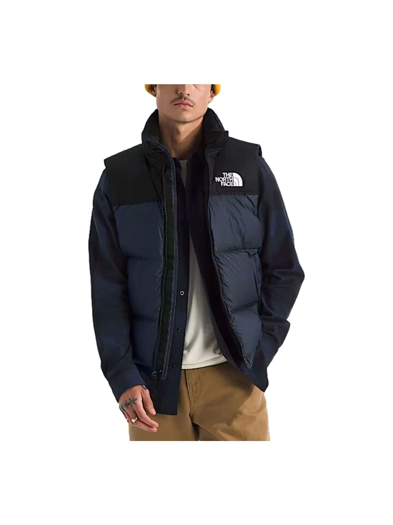 Жилет The North Face 1996 Retro Nuptse Vest 'Summit Navy TNF Black Recycled Down' — изображение 1 из 2, темно-синий/черный