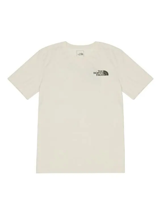 Футболка casual t-shirt 'beige' The North Face — изображение 1 из 2, бежевый