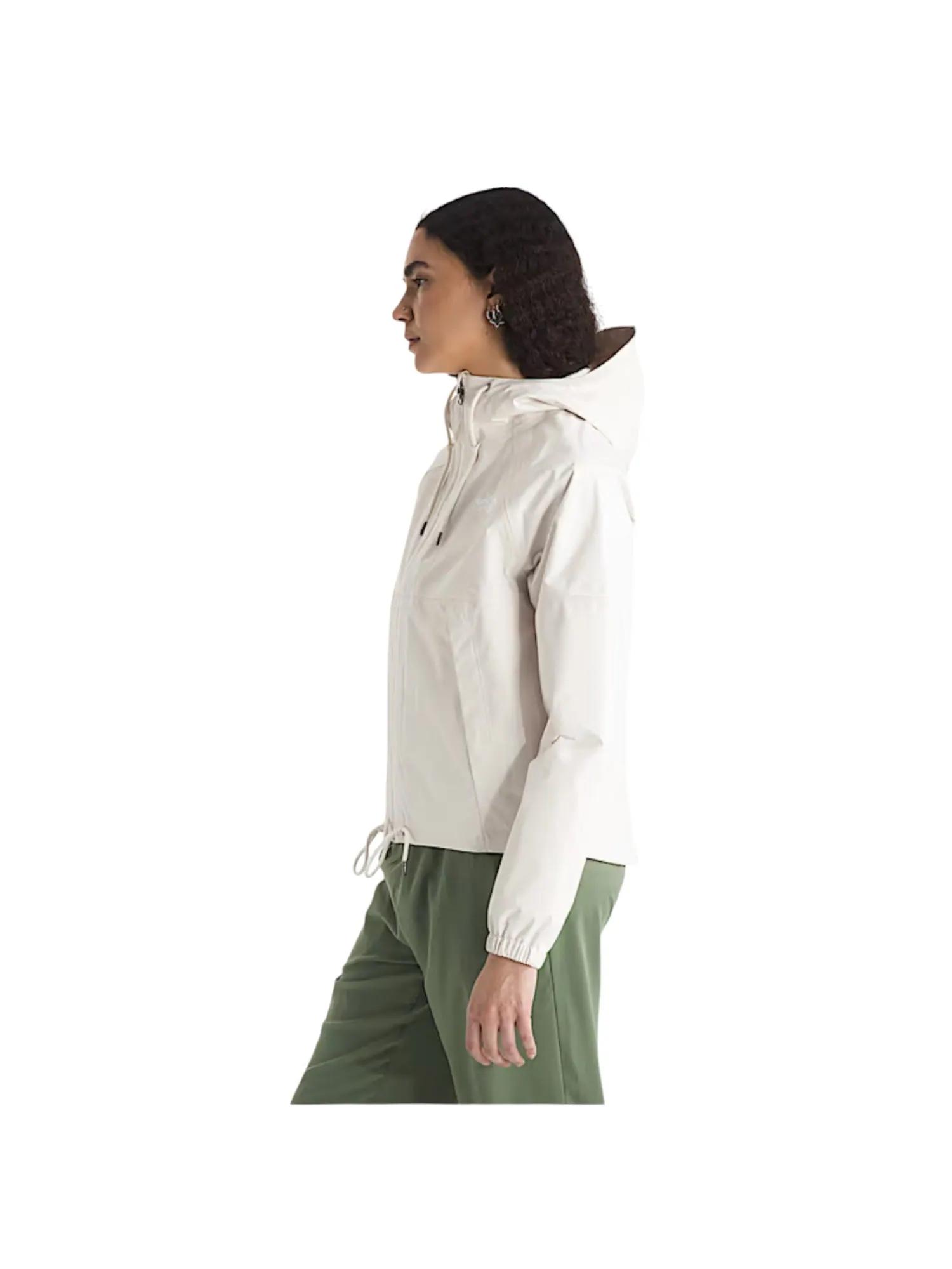 Куртка (WMNS) THE NORTH FACE Antora Rain Hoodie 'White Dune' — изображение 4 из 4, белый