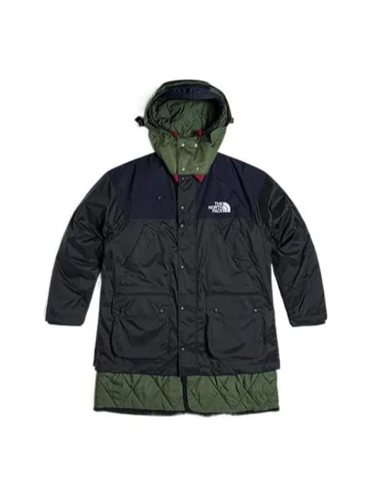 Куртка fw22 urban exploration wind jacket 'black' The North Face — изображение 1 из 2, черный/зеленый