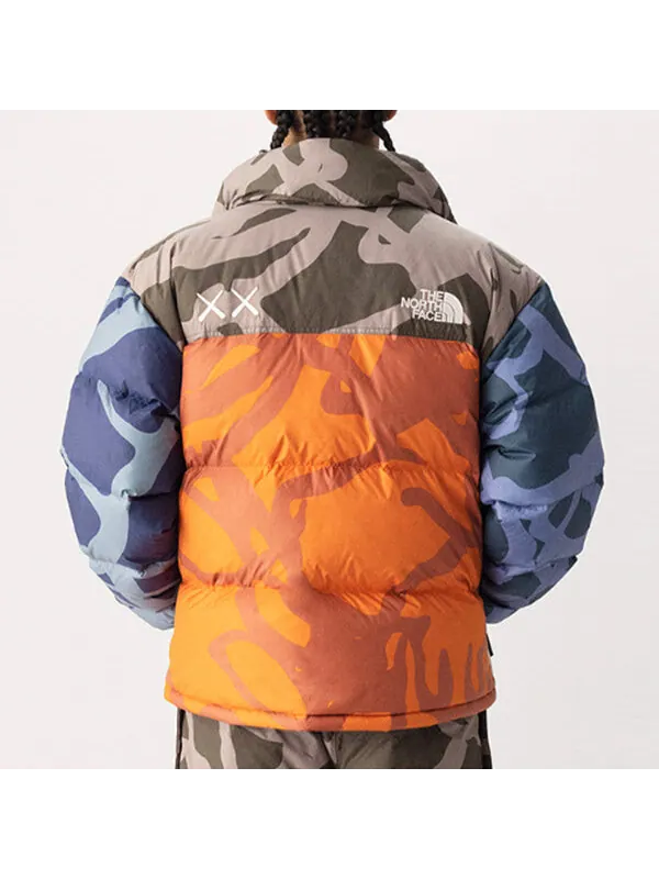 Куртка x kaws 1996 nuptse 700 jacket 'grey' The North Face — изображение 4 из 4, серый