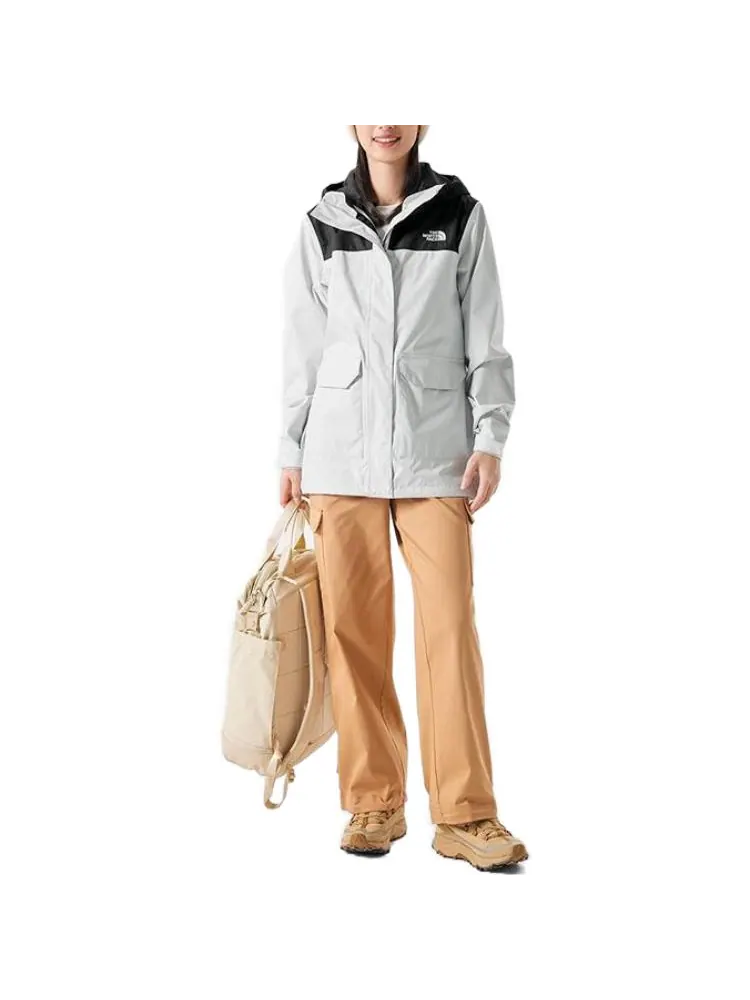 Куртка (WMNS) THE NORTH FACE Rain Zip-in Jacket 'Teal' — изображение 3 из 5, бирюзовый
