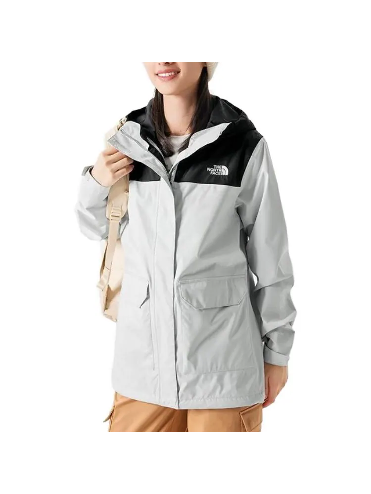 Куртка (WMNS) THE NORTH FACE Rain Zip-in Jacket 'Teal' — изображение 5 из 5, бирюзовый