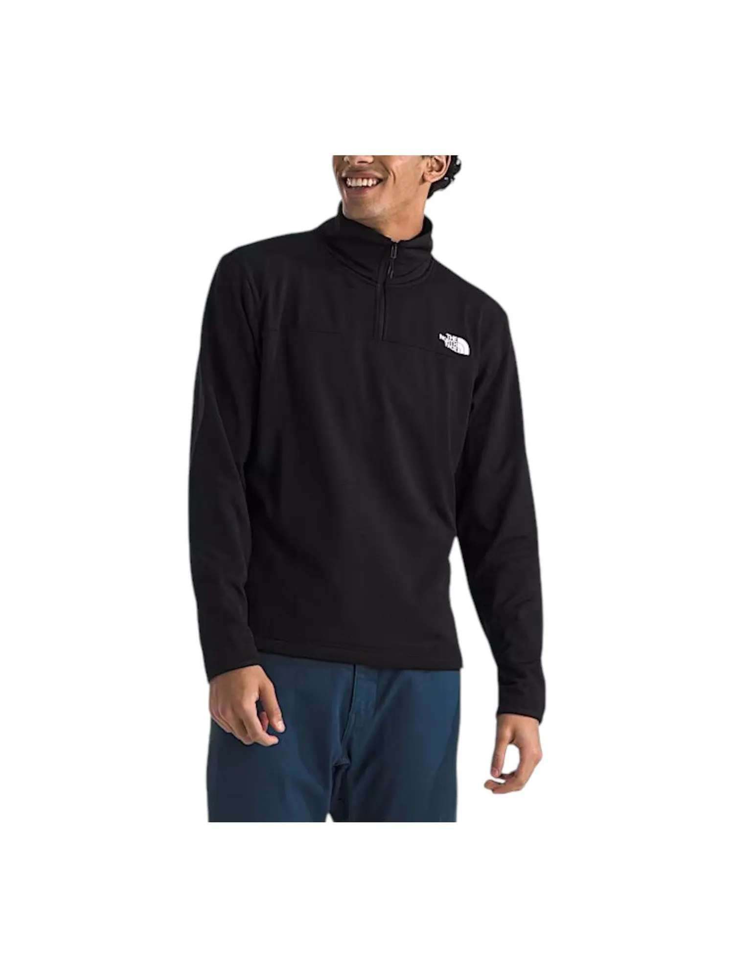 Куртка The North Face Cedar Trail Grid Fleece с застежкой-молнией на четверть длины — изображение 1 из 2, черный